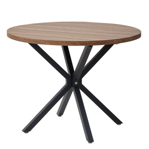 Table ronde bois et métal design
