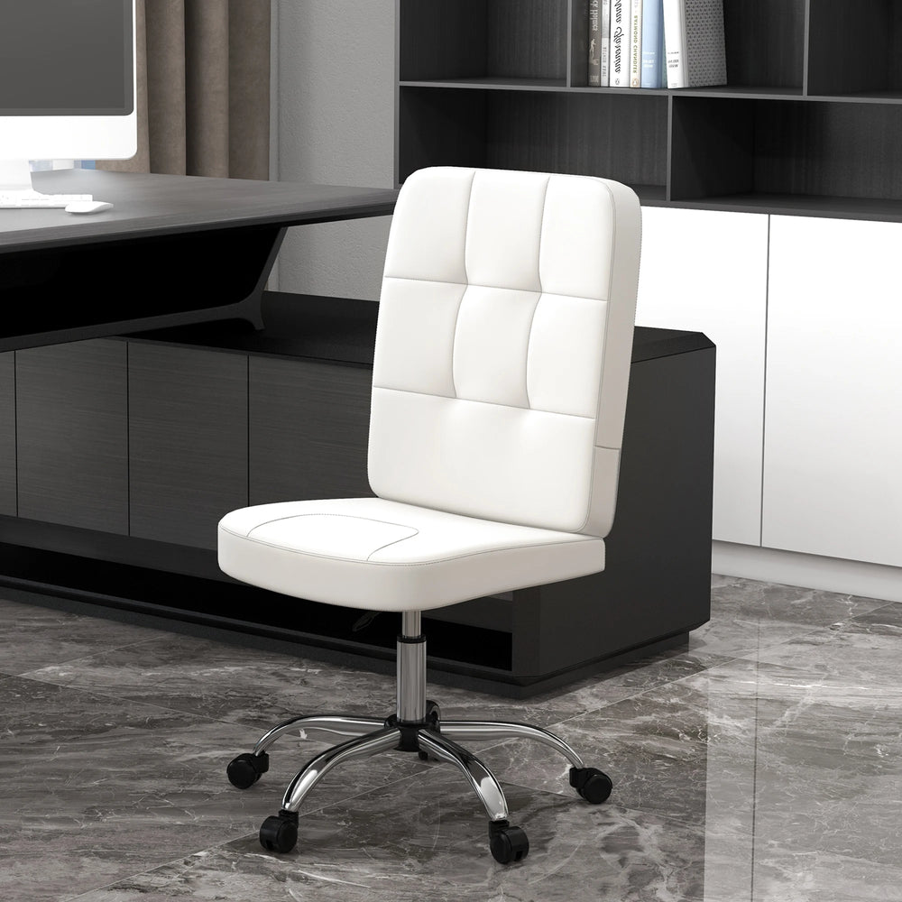 Chaise de bureau blanche réglable