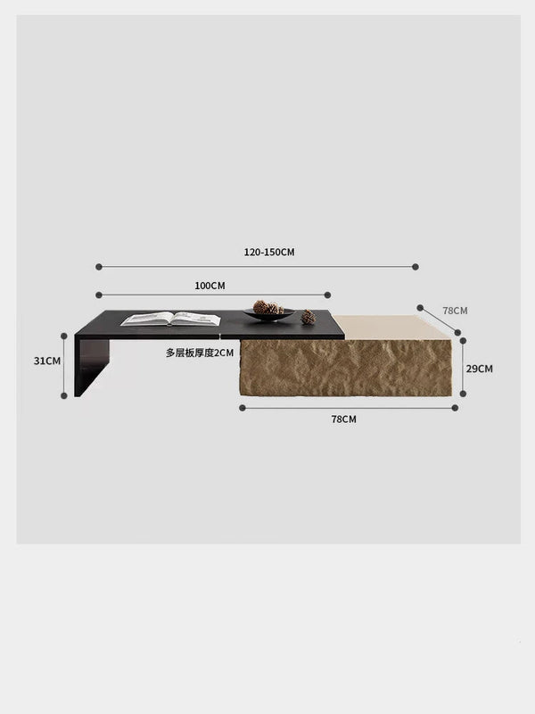 Table basse rectangulaire moderne luxe