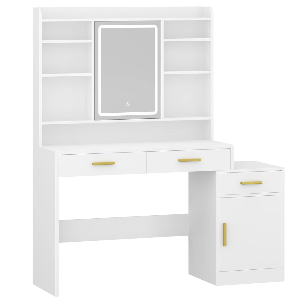 Coiffeuse blanche moderne avec LED
