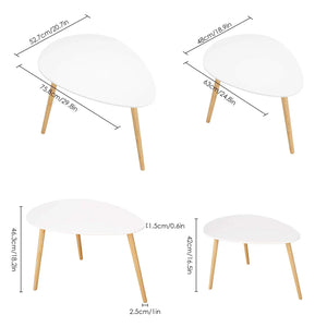 Tables d’appoint scandinaves blanches