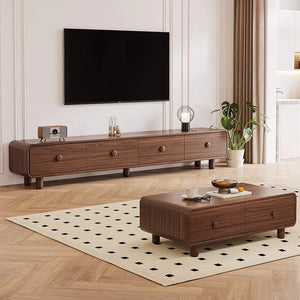 Meuble TV bois design arrondi