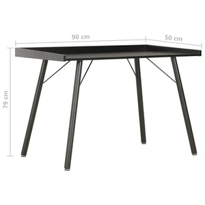 Table de bureau noire design nordique