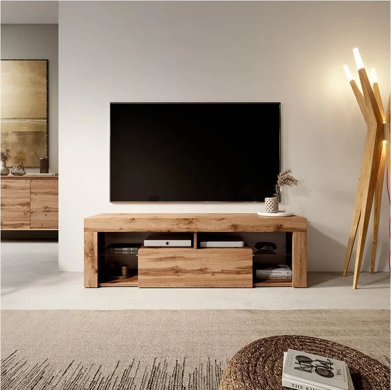 Meuble TV chêne design vintage