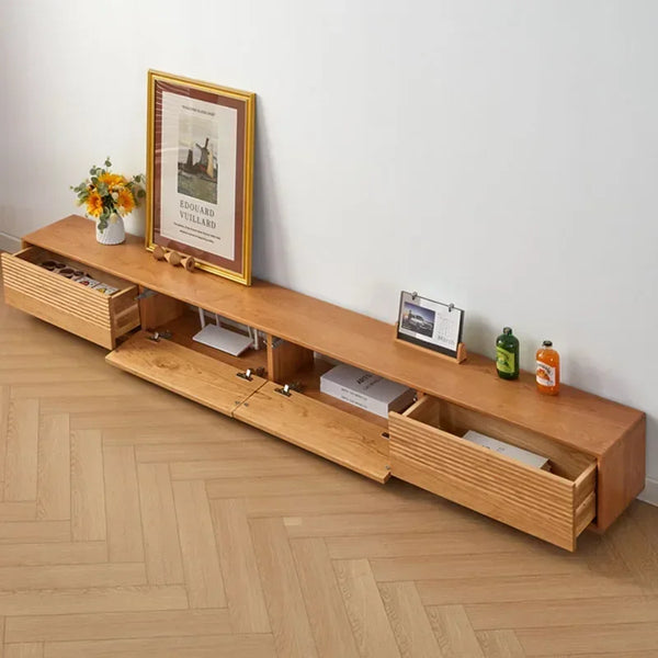 Meuble TV bas bois cerisier