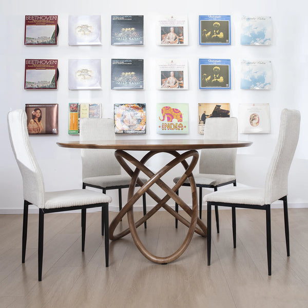 Chaise de salle à manger beige design (lot de 4)