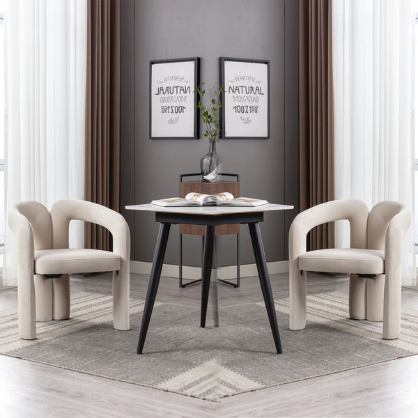 Chaises de salle à manger velours moderne (lot de 2)
