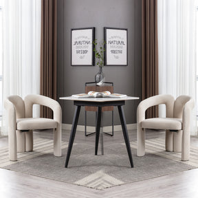 Chaises de salle à manger velours moderne (lot de 2)