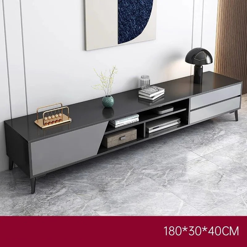 Meuble TV moderne bois et noir