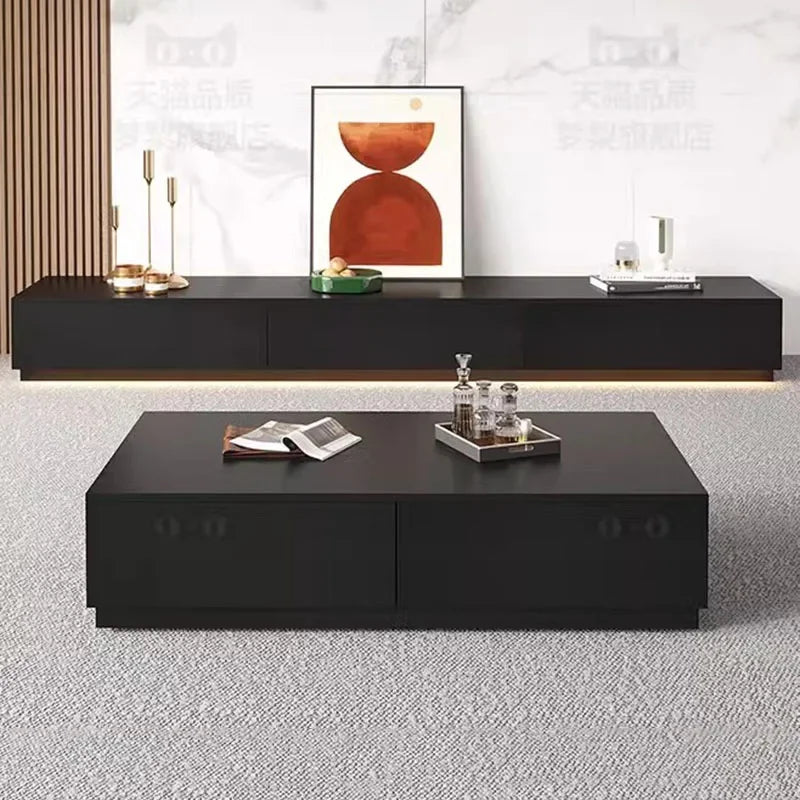 Meuble TV noir mat minimaliste