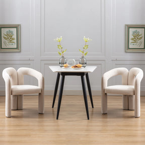 Chaises de salle à manger velours moderne (lot de 2)