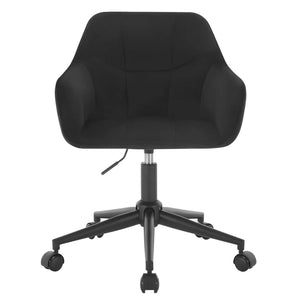 Chaise de bureau velours vert pivotante