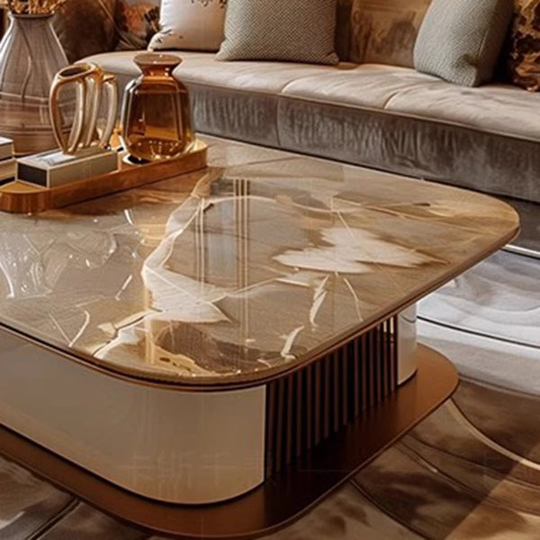 Table basse rectangulaire marbre luxe
