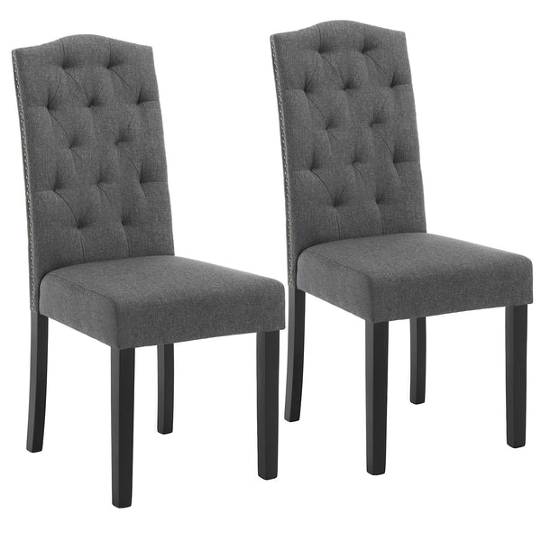 Chaises de salle à manger capitonnées velours