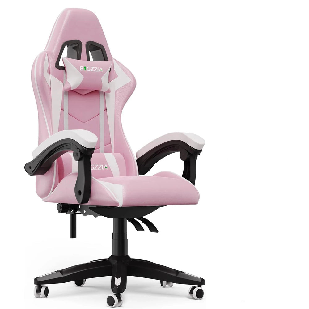 Chaise gaming ergonomique rose