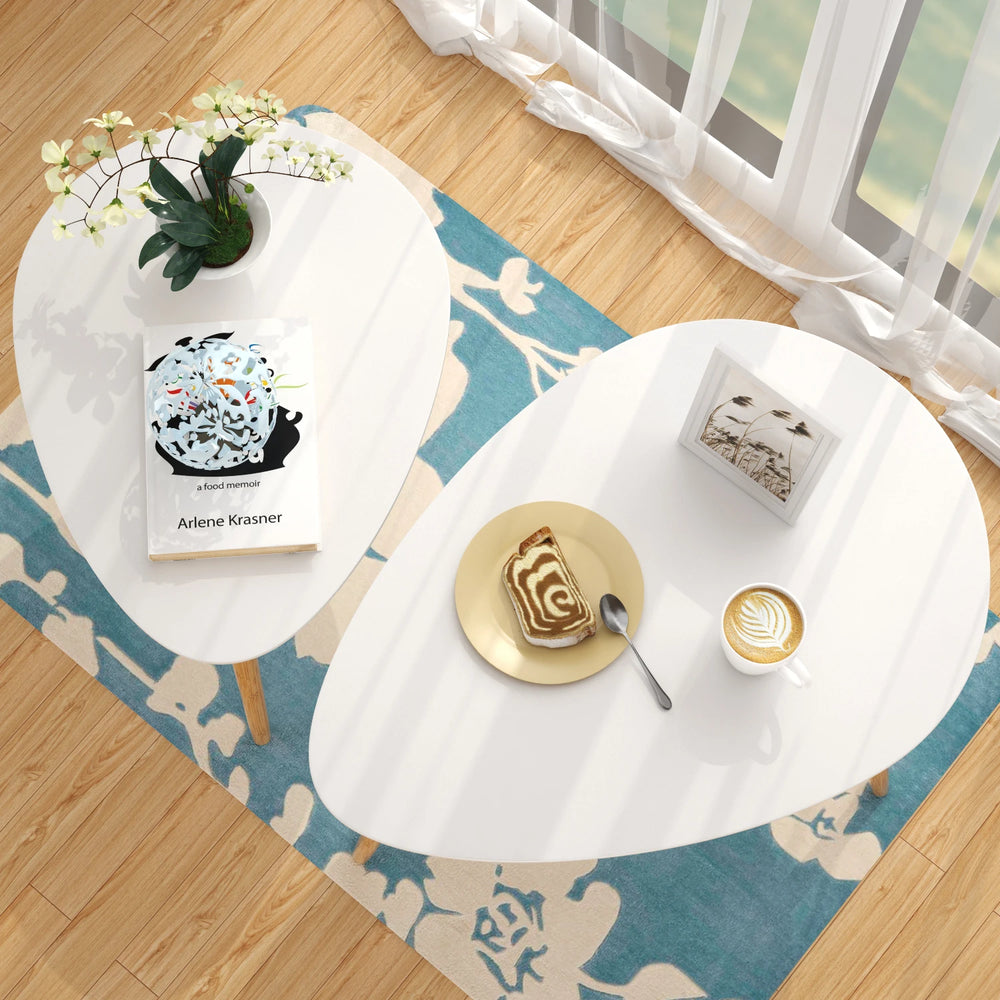 Tables d’appoint scandinaves blanches