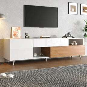 Meuble TV blanc bois design moderne