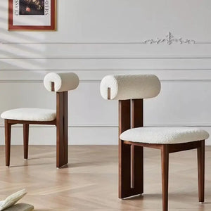Chaise bois massif vintage nordique