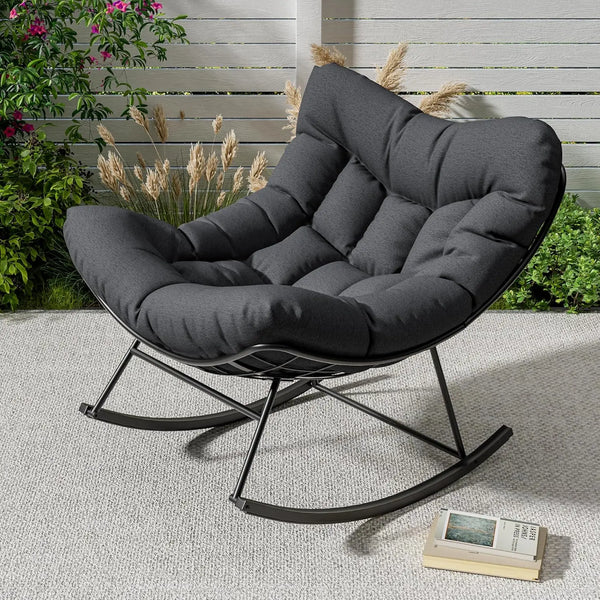 Fauteuil à bascule design rembourré
