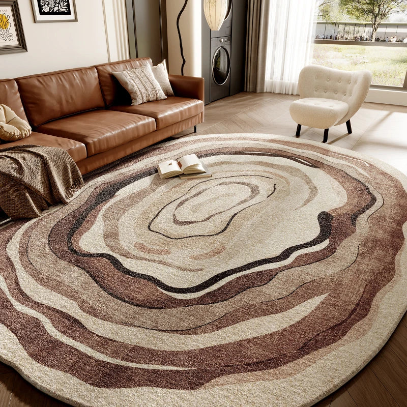 Tapis irrégulier rétro beige