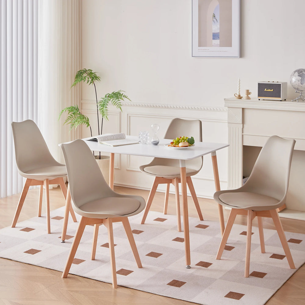 Chaise de salle à manger design beige