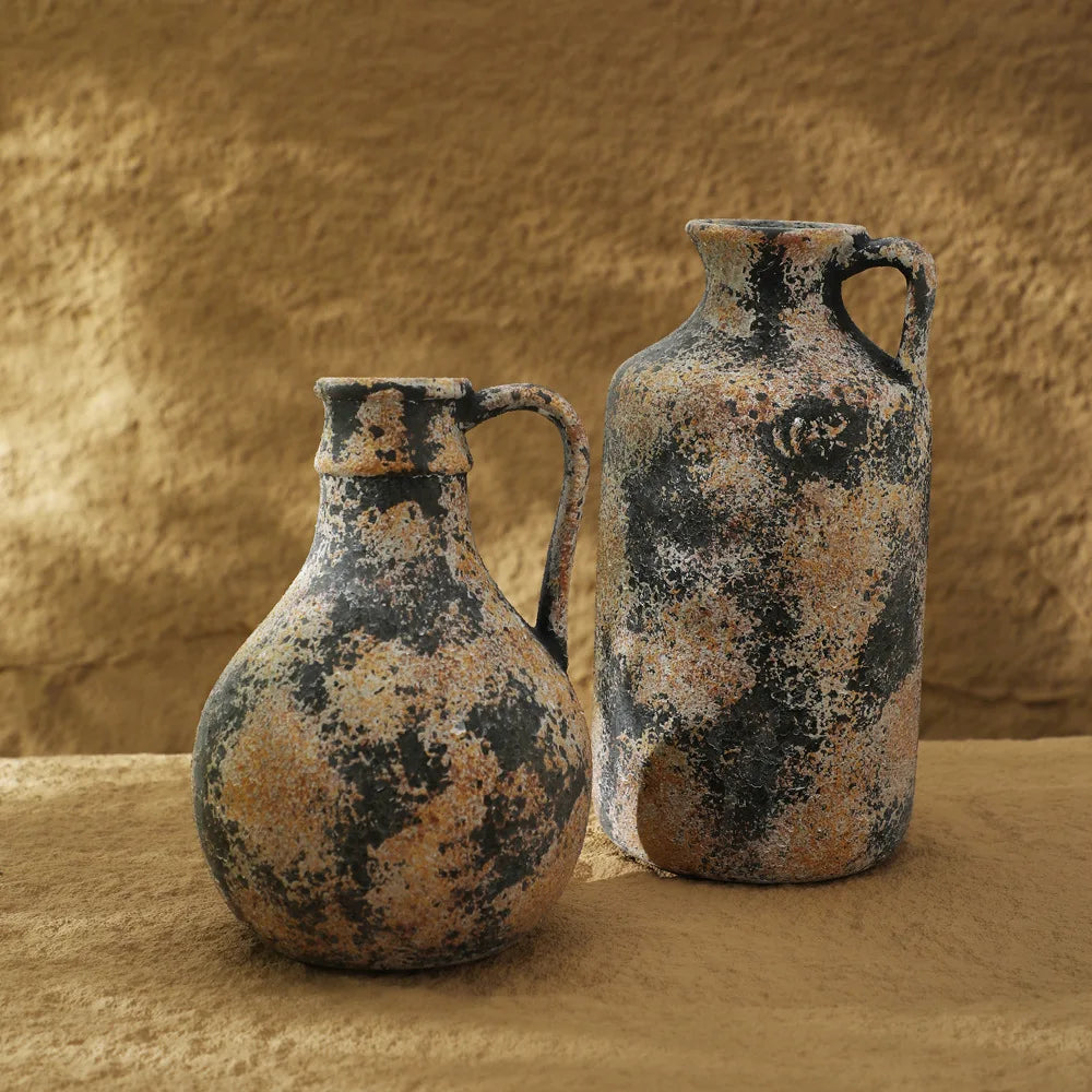 Vase en grès style Wabi-Sabi