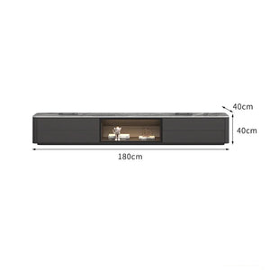 Meuble TV bois noir minimaliste