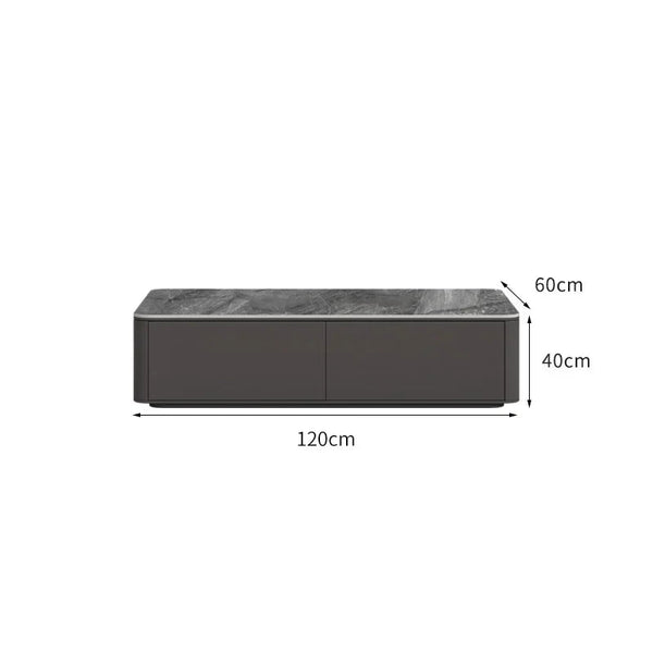 Meuble TV bois noir minimaliste