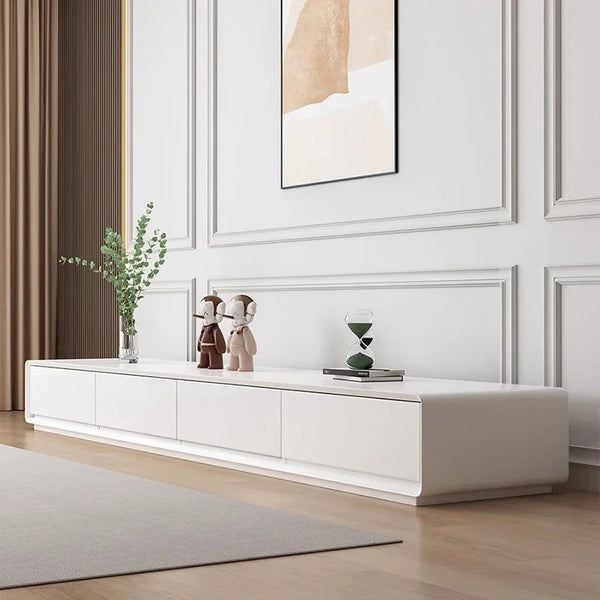 Meuble TV blanc minimaliste mat