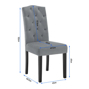 Chaises de salle à manger capitonnées velours