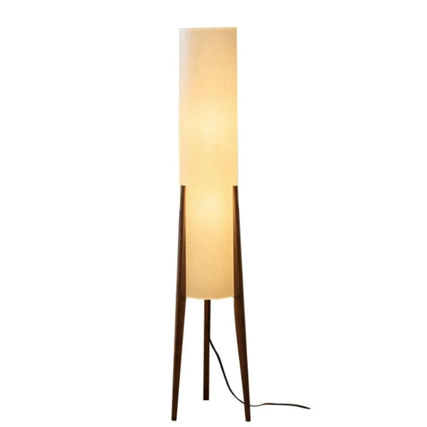 Lampadaire en bois massif design tissu