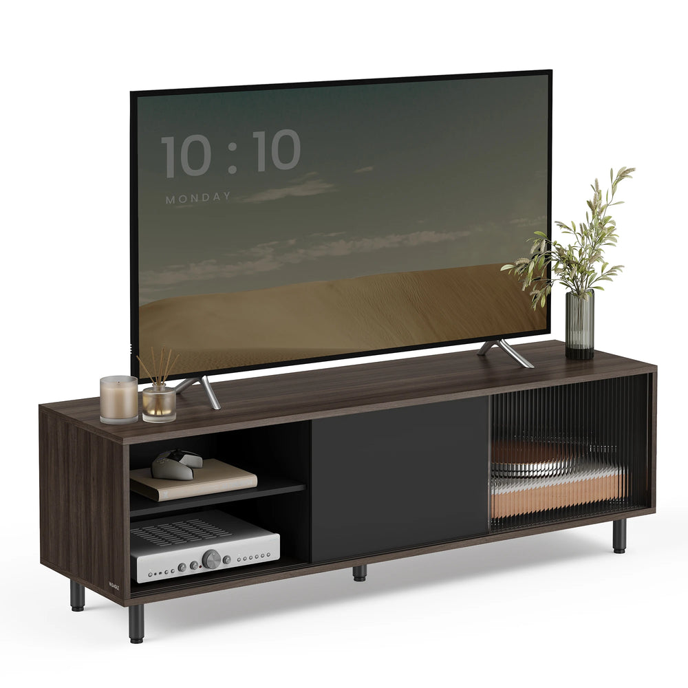 Meuble TV moderne marron cendré