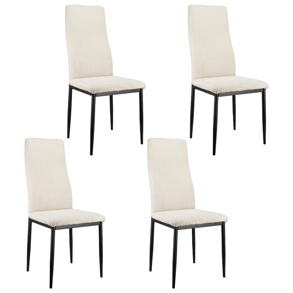 Chaise de salle à manger beige design (lot de 4)