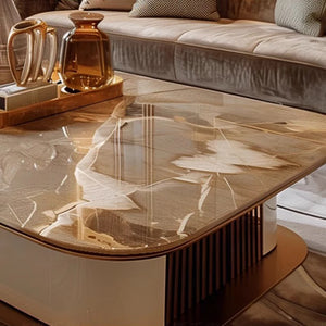 Table basse rectangulaire marbre luxe