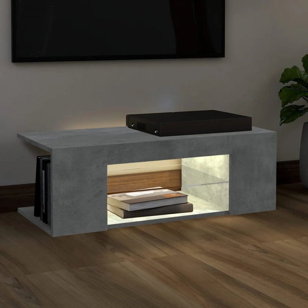Meuble TV design LED béton