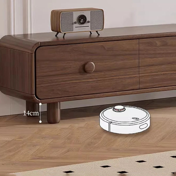 Meuble TV bois design arrondi