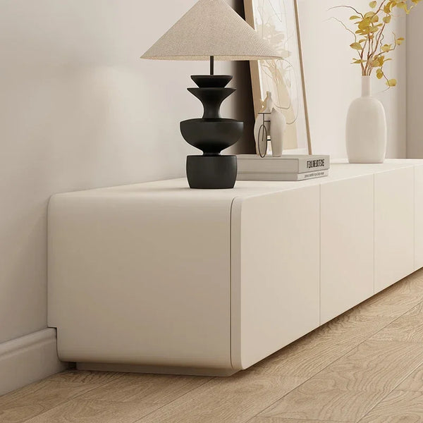 Meuble TV blanc crème scandinave
