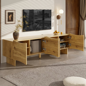 Meuble TV bois moderne ondulé