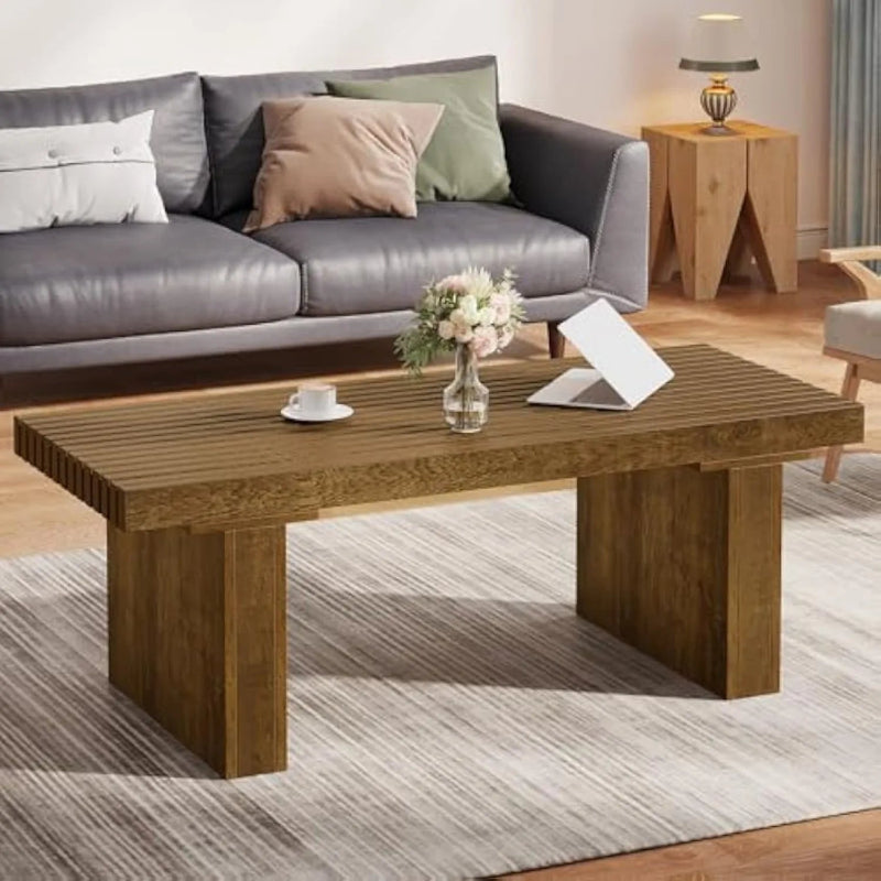 Table basse rectangulaire bois design