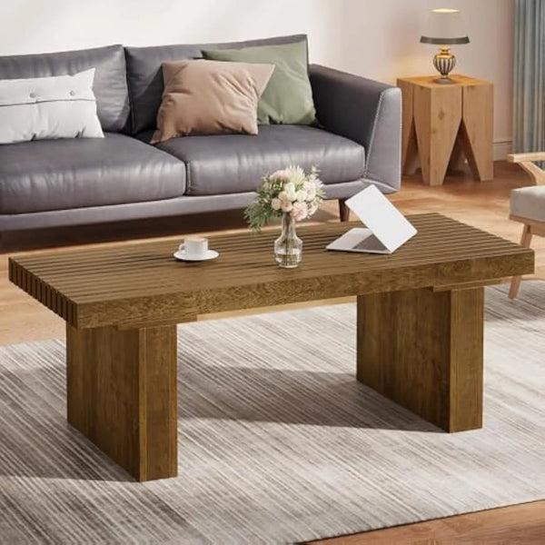Table basse rectangulaire bois design