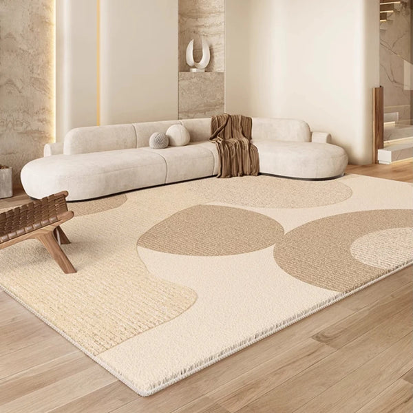 Tapis salon style cream doux