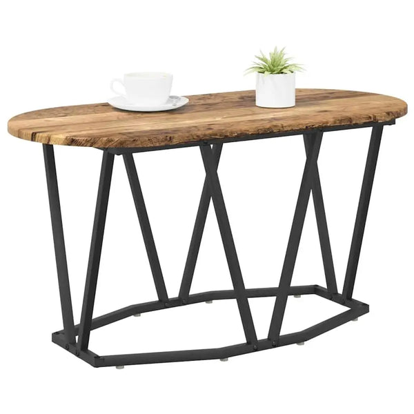 Table basse bois métal industrielle