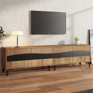 Meuble TV bois et noir design