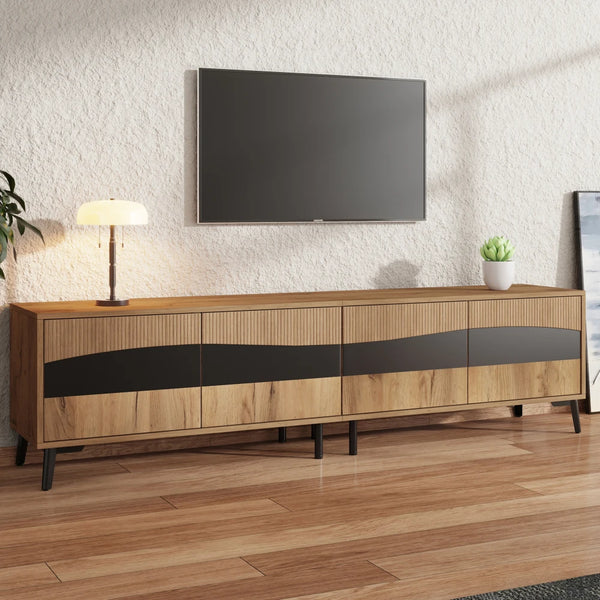 Meuble TV bois et noir design