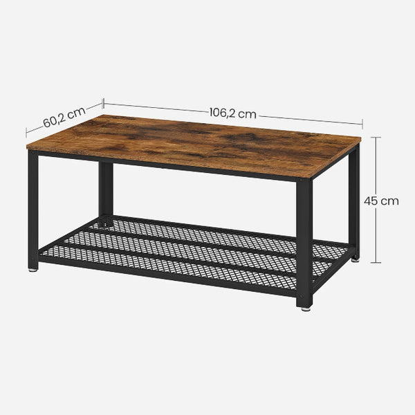 Table basse industrielle bois métal