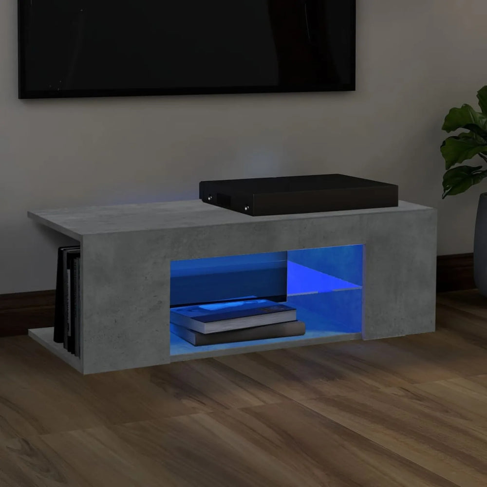 Meuble TV design LED béton