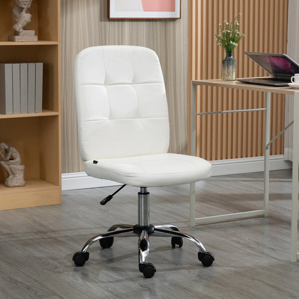 Chaise de bureau blanche réglable