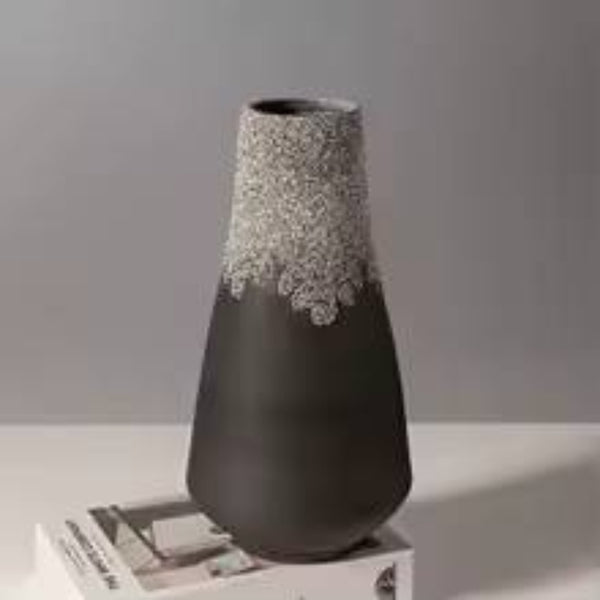 Vase céramique moderne bicolore