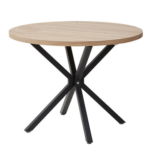 Table ronde bois et métal design