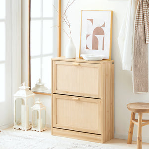 Meuble à chaussures naturel bambou